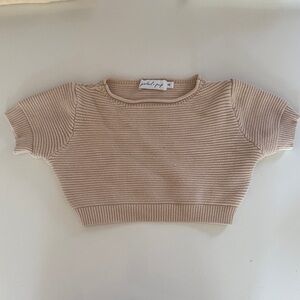 Petal & Pup Ribbed Crop Sweater